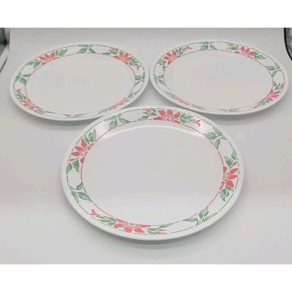 Set Of 3 Corelle ISLAND BREEZE Dinner Plates 10 1/4" USA